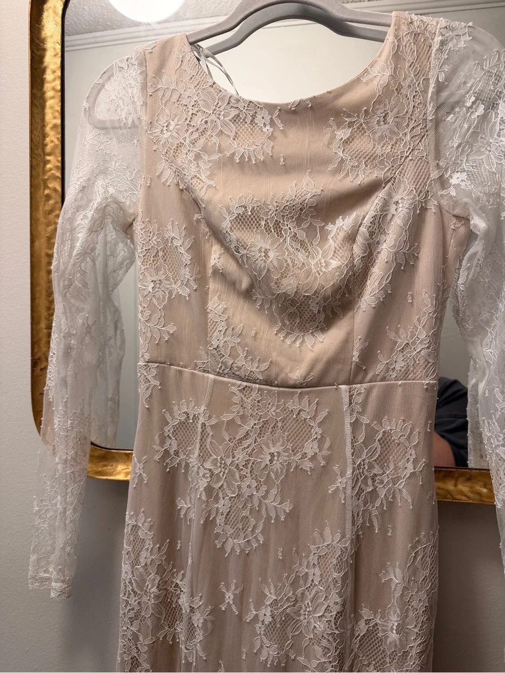 Promising Love Ivory Lace Long Sleeve Mermaid Maxi Dress